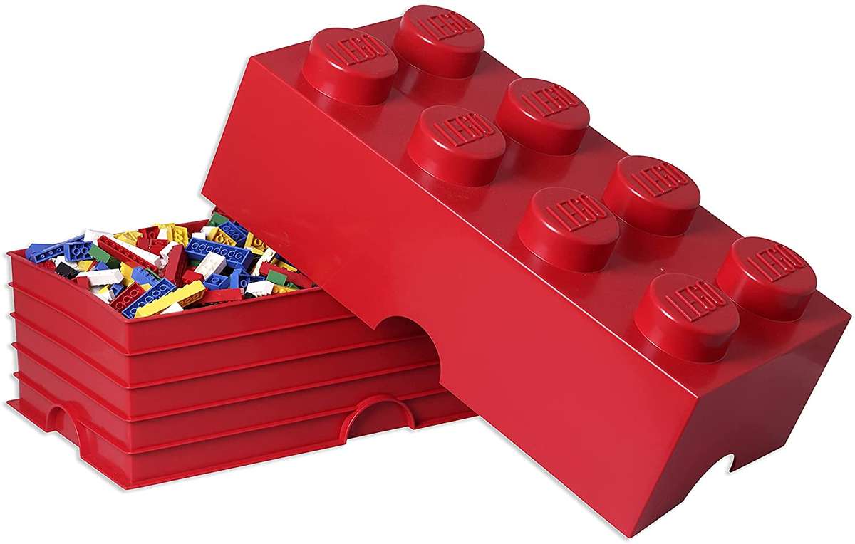 LEGO Storage Brick 8 - Red - Damaged Packaging
