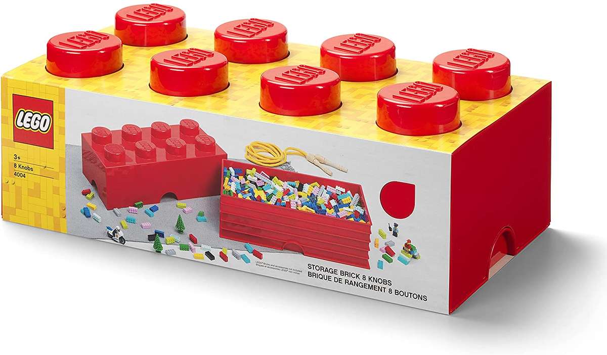 LEGO Storage Brick 8 - Red - Damaged Packaging