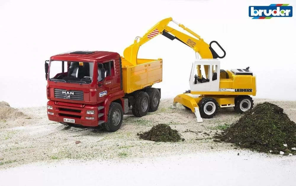 Bruder MAN TGA Construction Truck w/Liebherr Excavator