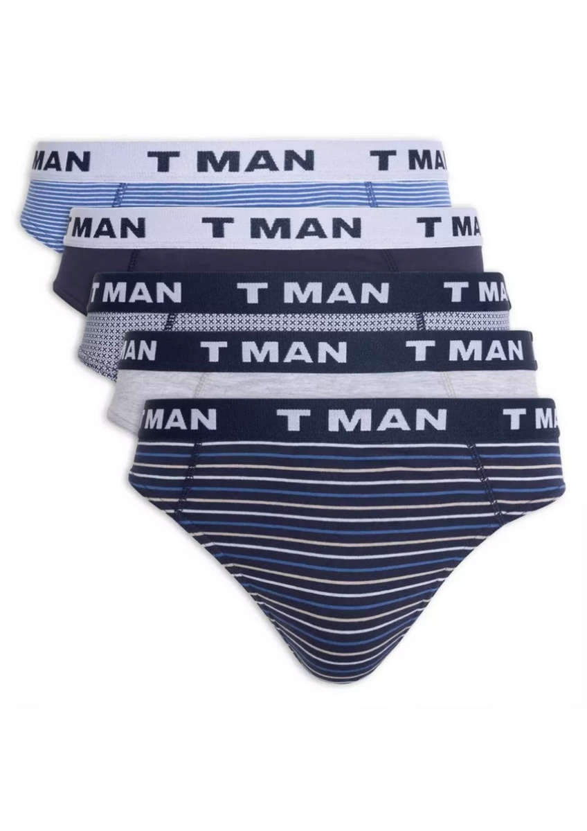 T Man 5 Pack Mens Briefs