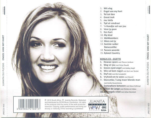 Juanita Du Plessis  Engel Van My Hart (Music CD)