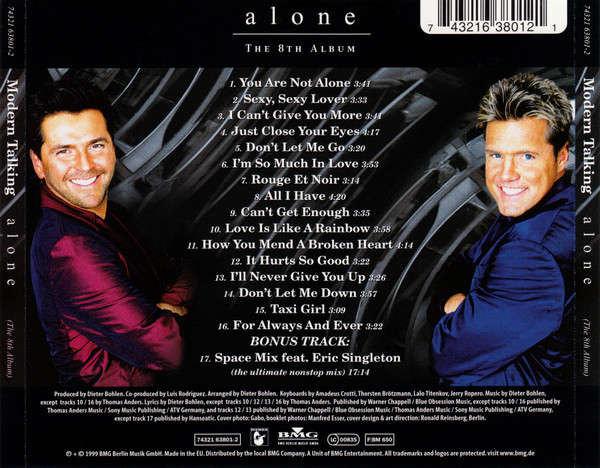 Modern Talking  Alone - The 8th Album (Music CD)