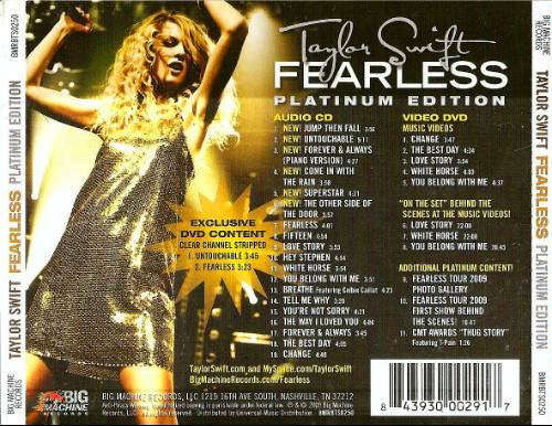 Taylor Swift  Fearless Platinum Edition (Music CD)