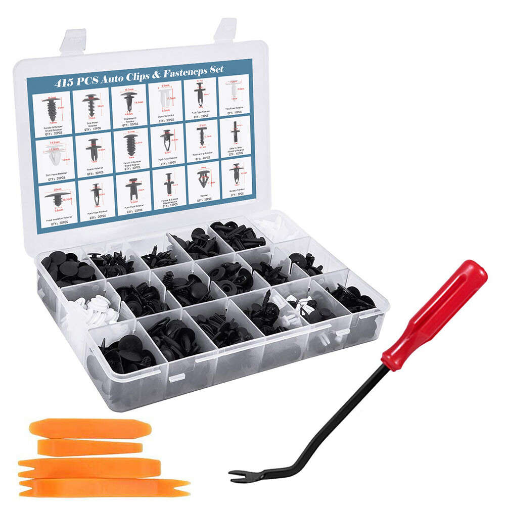 Motolab 415 Door Trim Panel Rivet & Clip Set with Screwdriver & Pry Tools