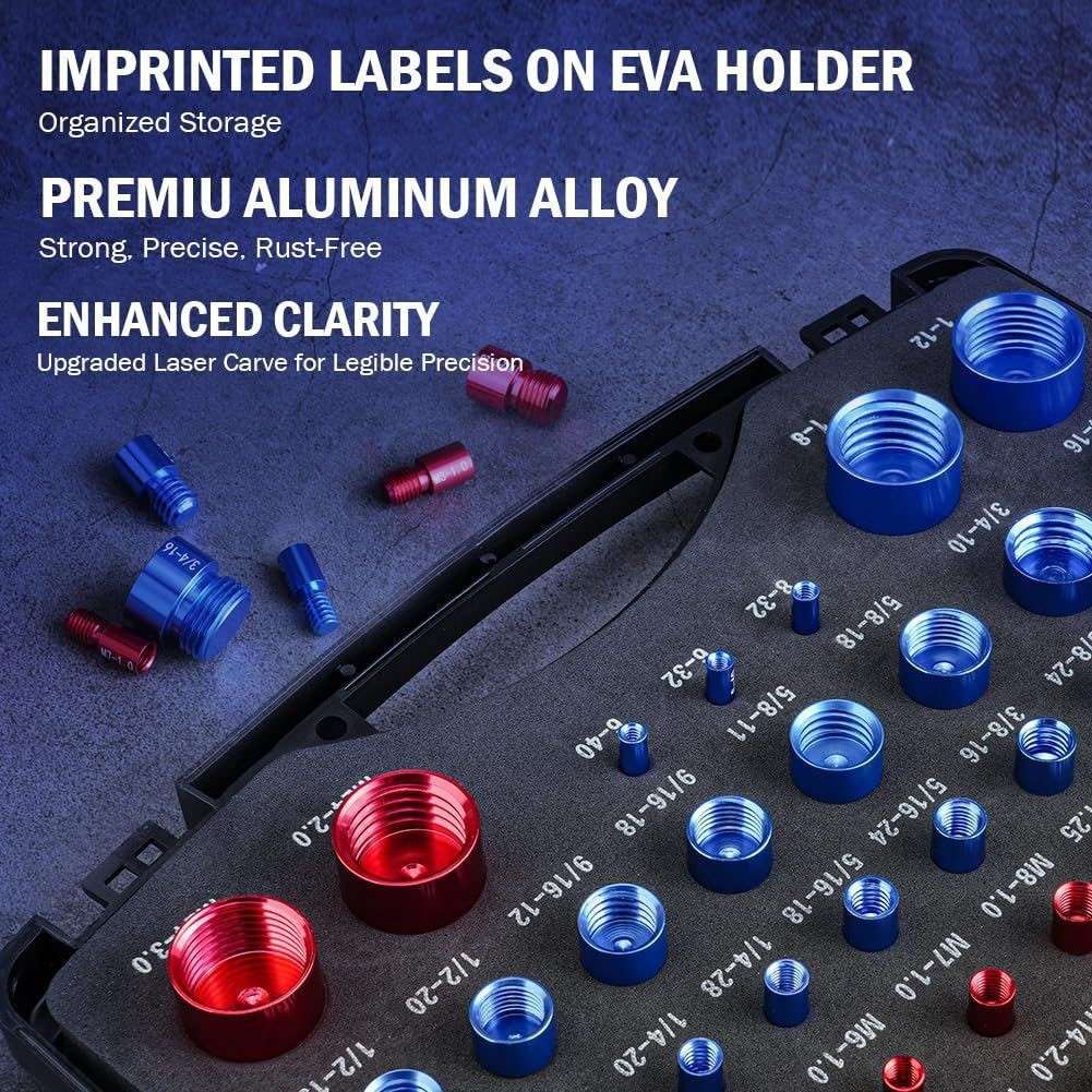 50pcs Nut And Bolt Thread Gauge Set For SAE And Metric Thread Identification