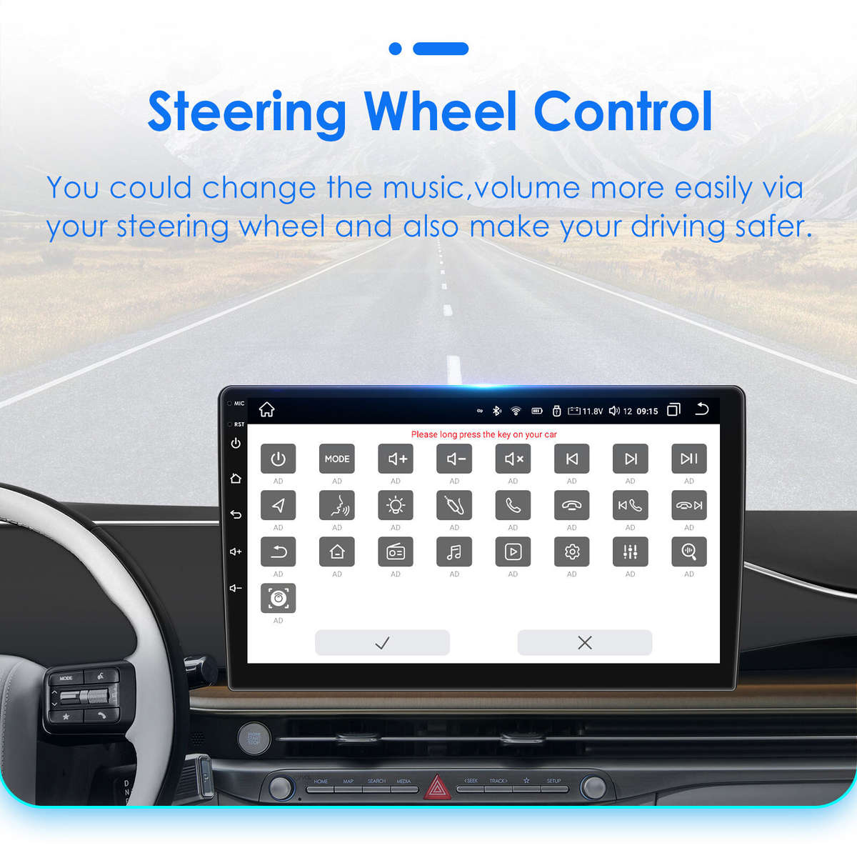 7" 2 Din Android 12 Universal Car Stereo CarPlay GPS Radio WiFi Player 4+32G AUX