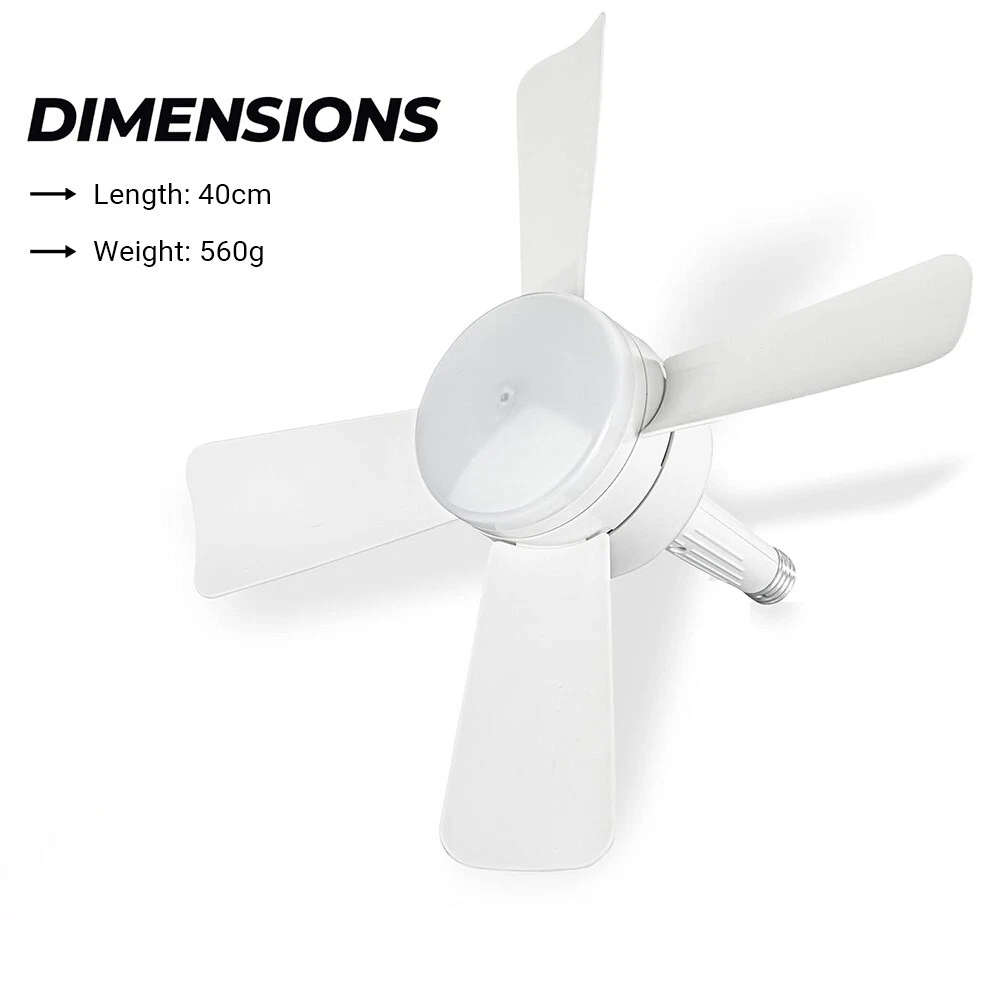 Socket Fan LED Light