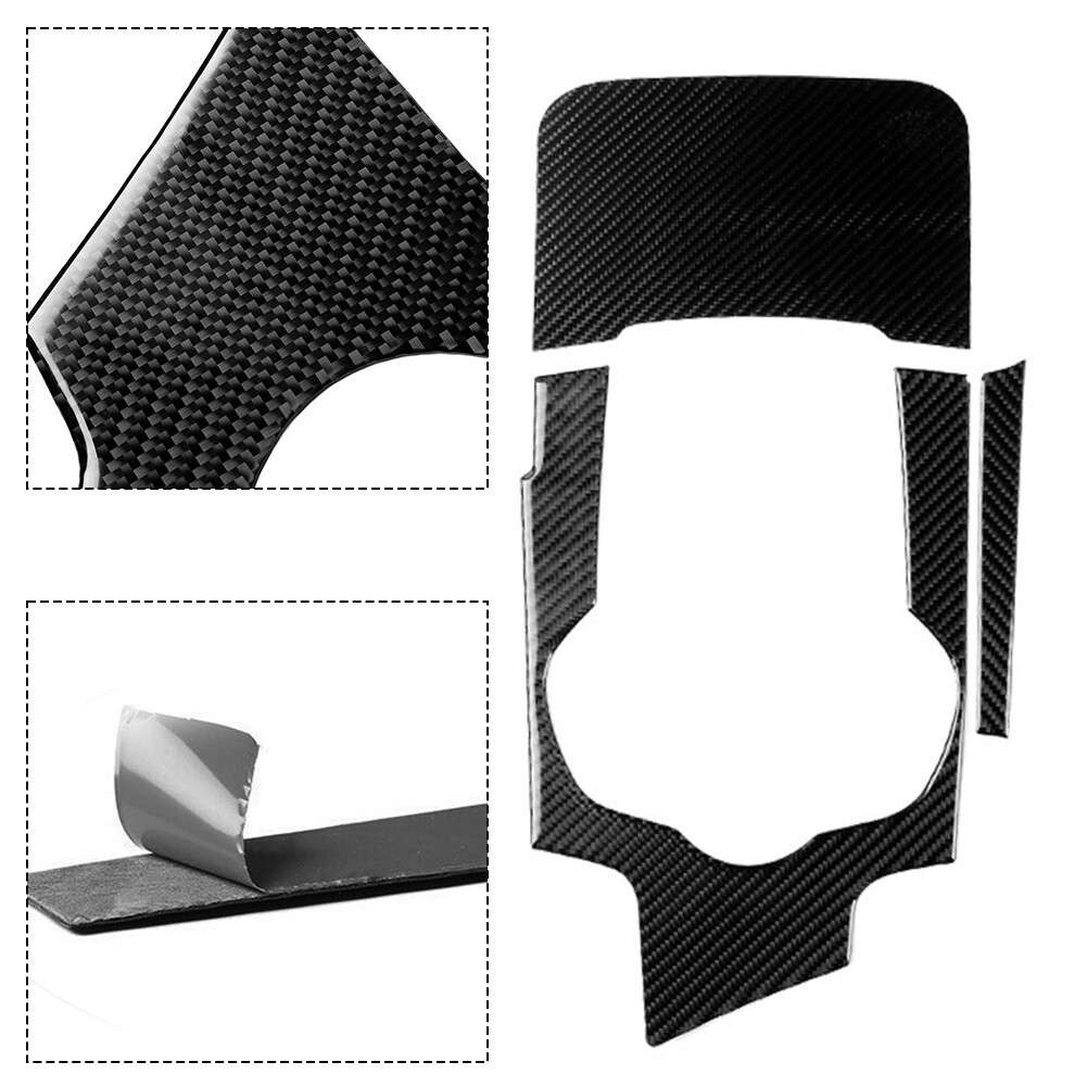 3pcs Carbon Fiber Style Console Panel Trim Cover For Alfa For Romeo For Giulia