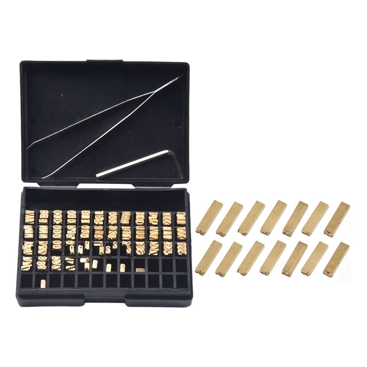 120pcs Coding Machine Word Grain Copper Letters Thermal Ribbon Printing Font