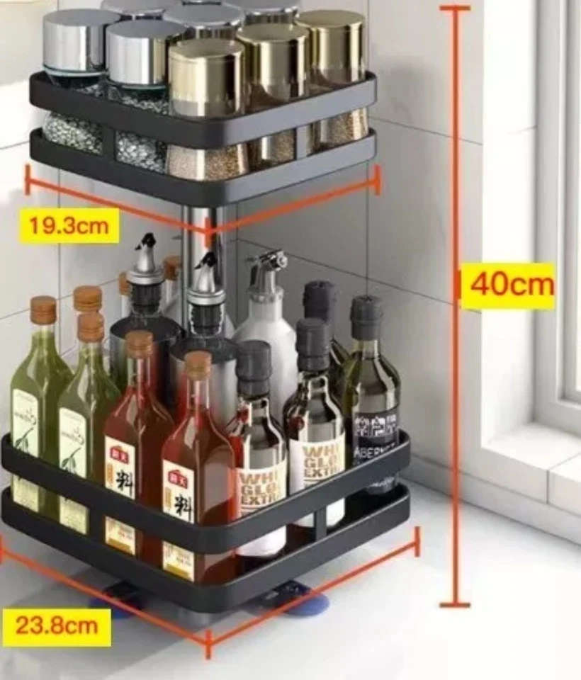 2-Tier Multifunctional Rotating Rack