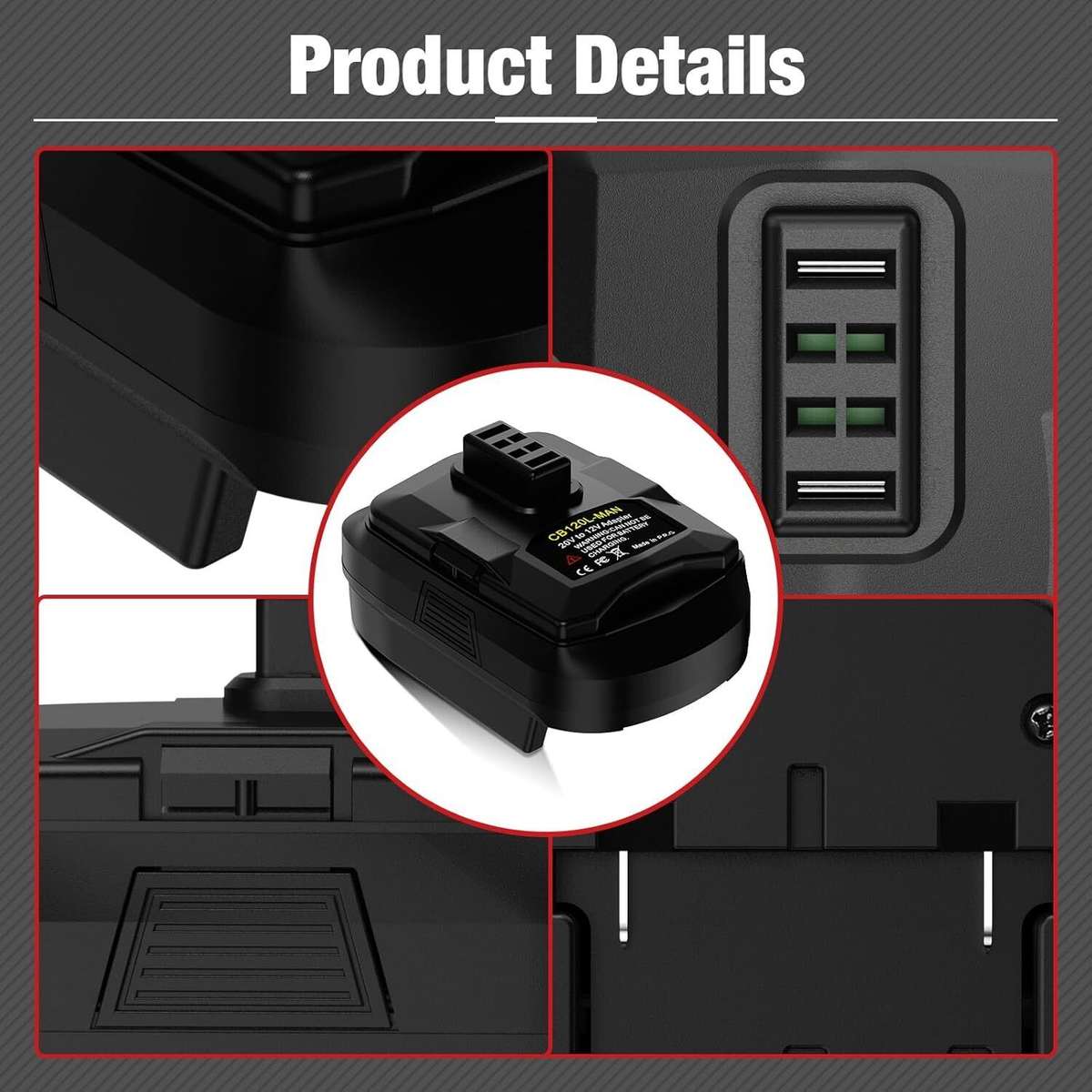 Adapter for Craftsman 20V Li-ion Battery Converter to for Ryobi 12V Power tools