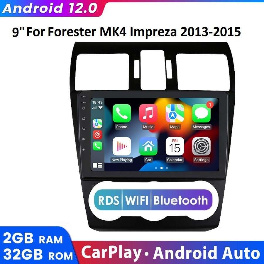 8Core Android13 CarPlay GPS Stereo Radio RDS For Subaru Forester Impreza 2013-15