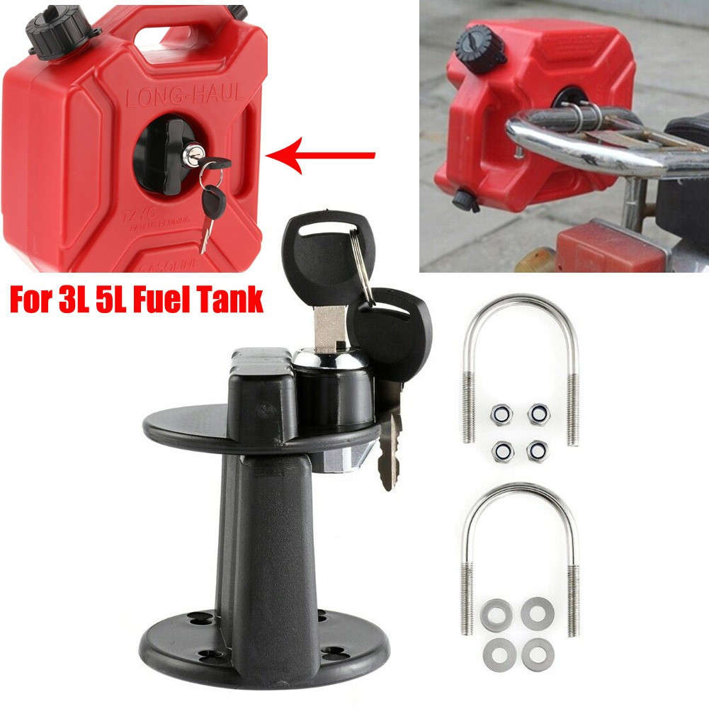 ?Portable FuelTank Plastic Can Gas Diesel Lock ATV SUV Oil Tank With-Kit Petrol#