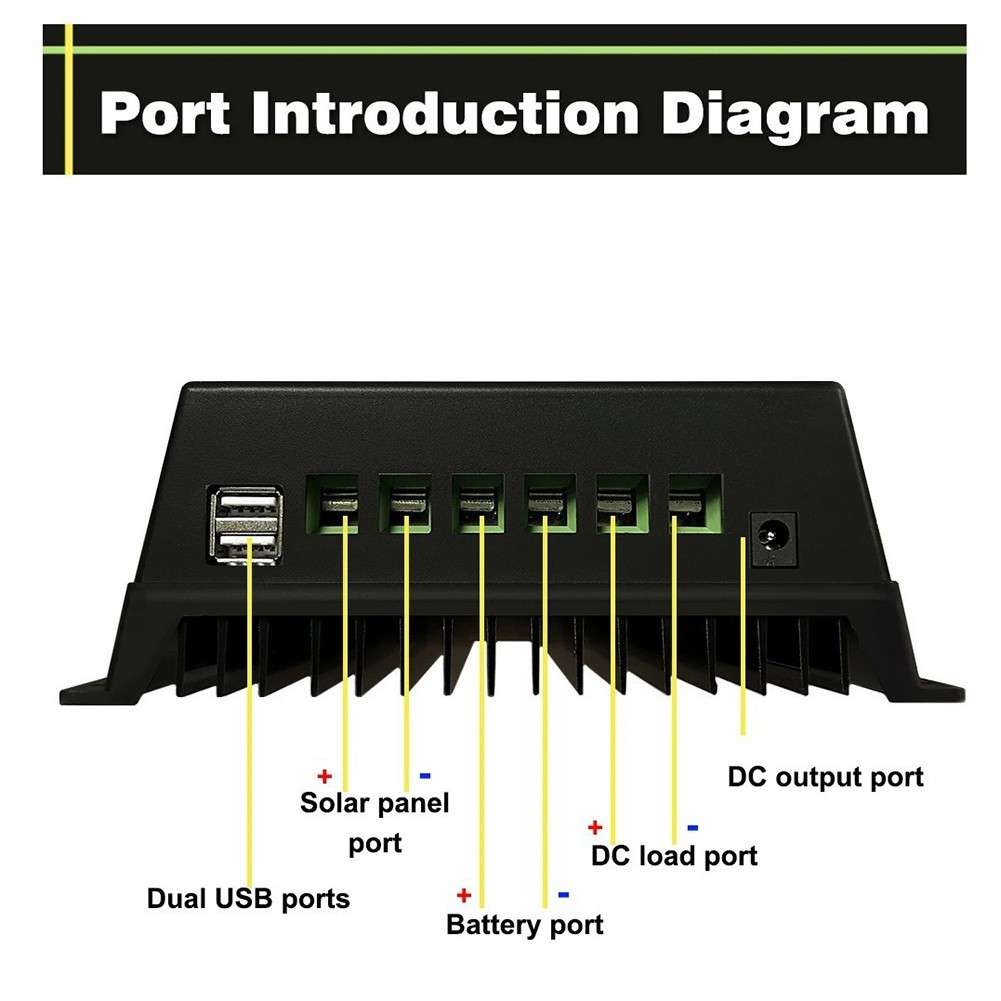 200A Solar Charge Controller With LCD And USB Ports For Efficient Power Usage