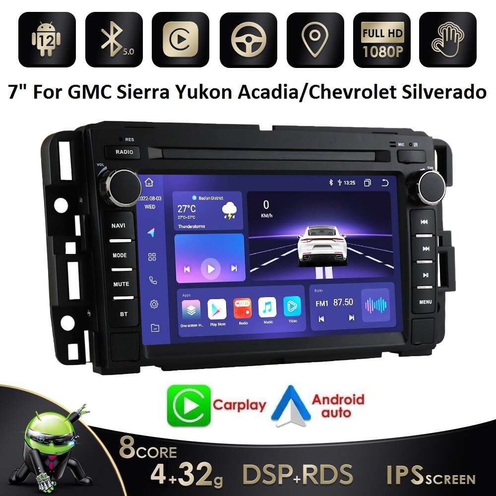 8Core Android 12 Car Stereo Radio GPS 7"For Chevrolet Silverado GMC Yukon Sierra