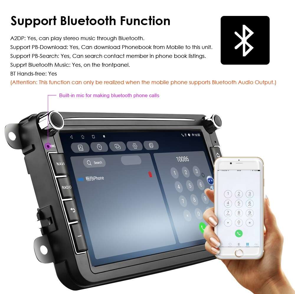 32GB For VW Golf MK5 6 Jetta Polo Apple Carplay Android 13 Car Radio GPS +Camera