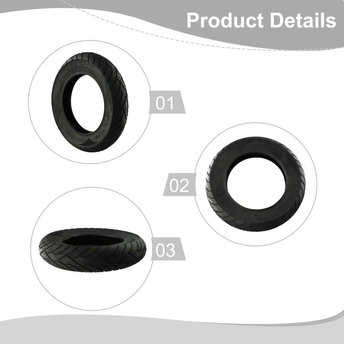 Rubber 12 Inch Outer Tire 12x3 0 For Scooters And Electric Bikes Strong Build