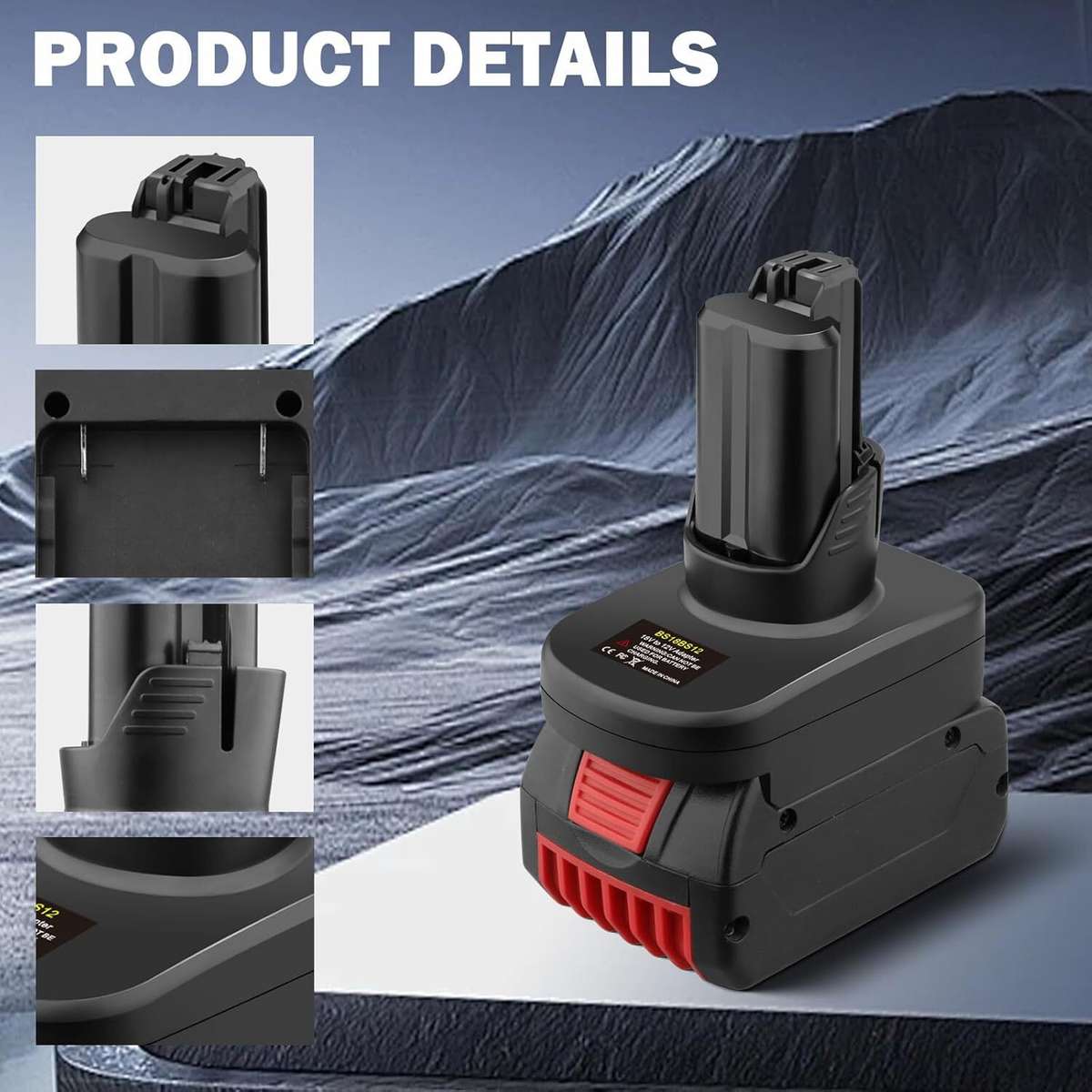 Battery Adapter for Bosch 18V Li-ion Converter to for Bosch 12V 10.8V Power Tool