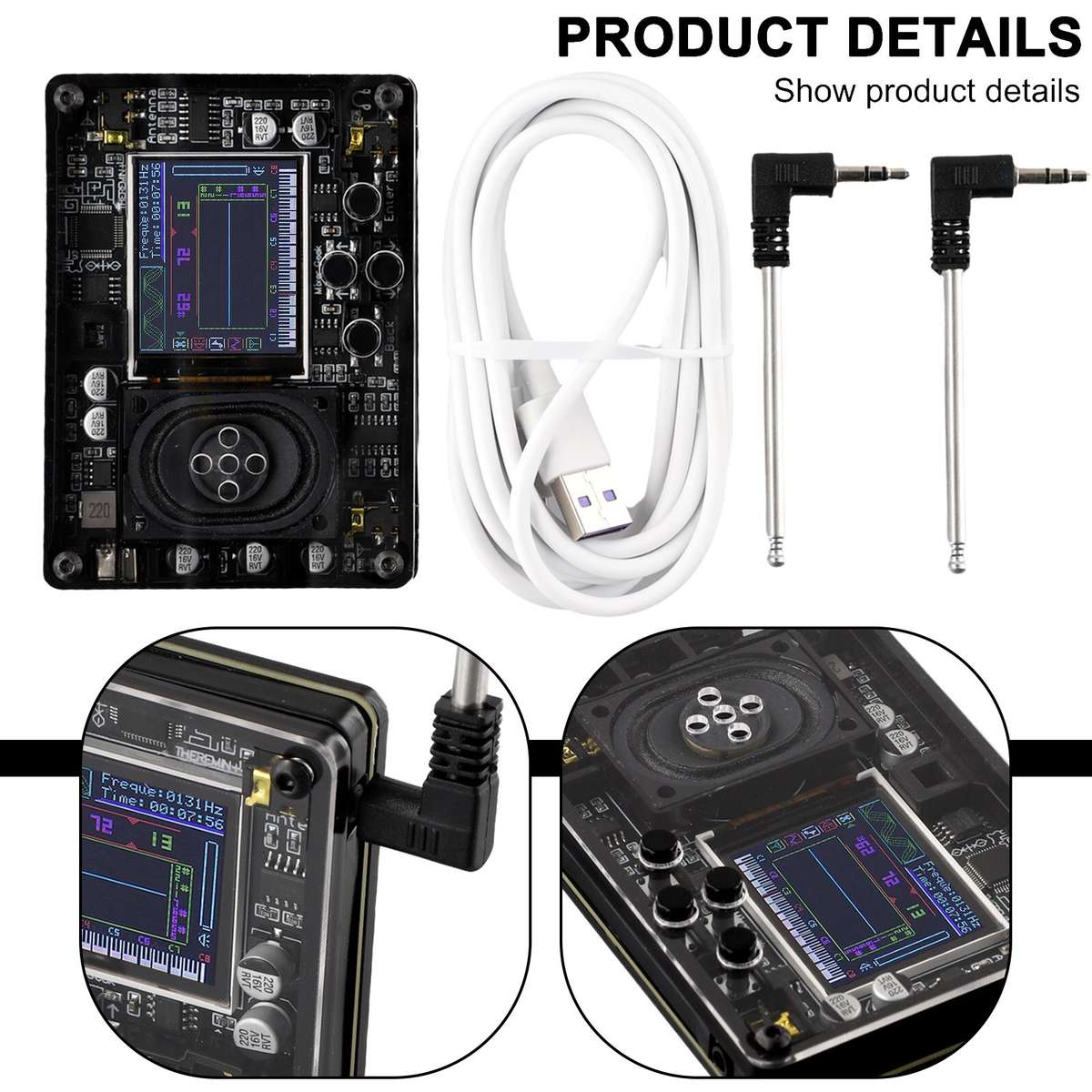 Mini Theremin Musical Electronic Instrument With Color Screen And Functions