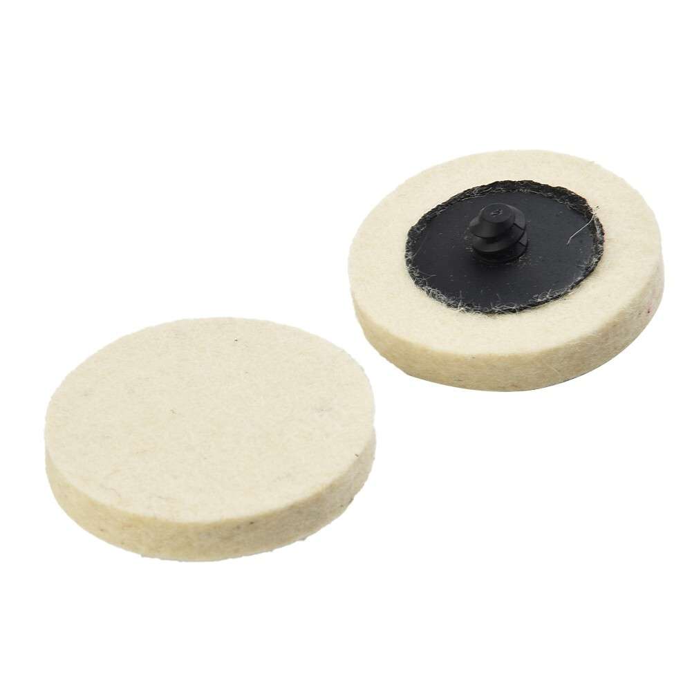 10 Pcs 50mm/2 Compressed Wool Felt Disc Polishing Buffing Pads Wheels+ 1 Holder