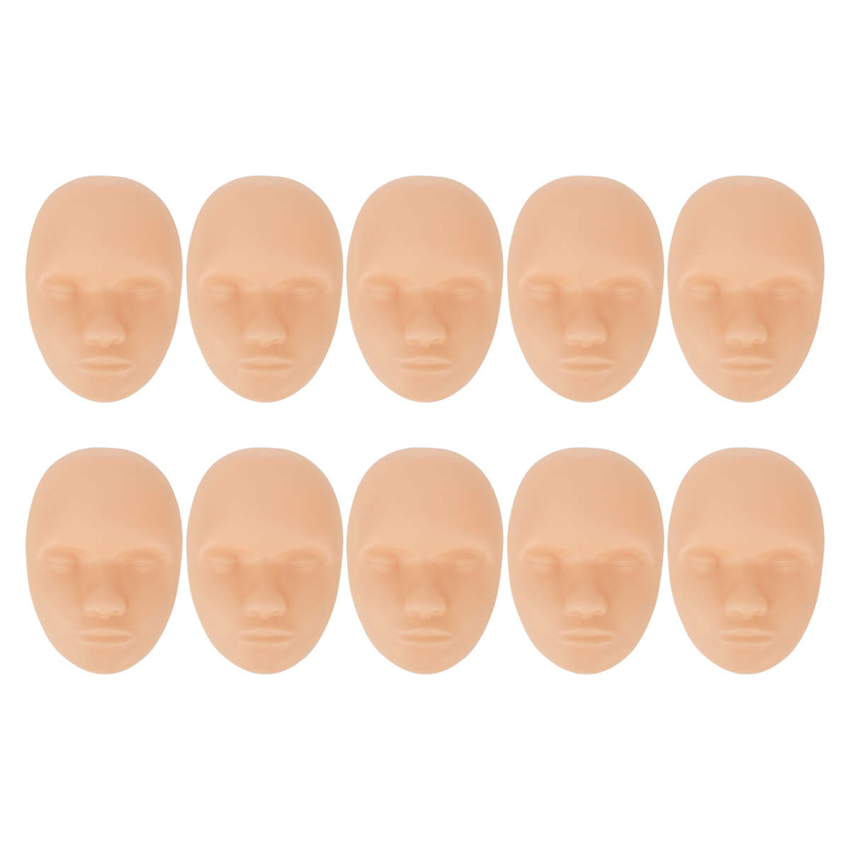 10pcs Tattoo Practice Skin Head 3D Soft Silicone Eyebrow Lip Microb CHW