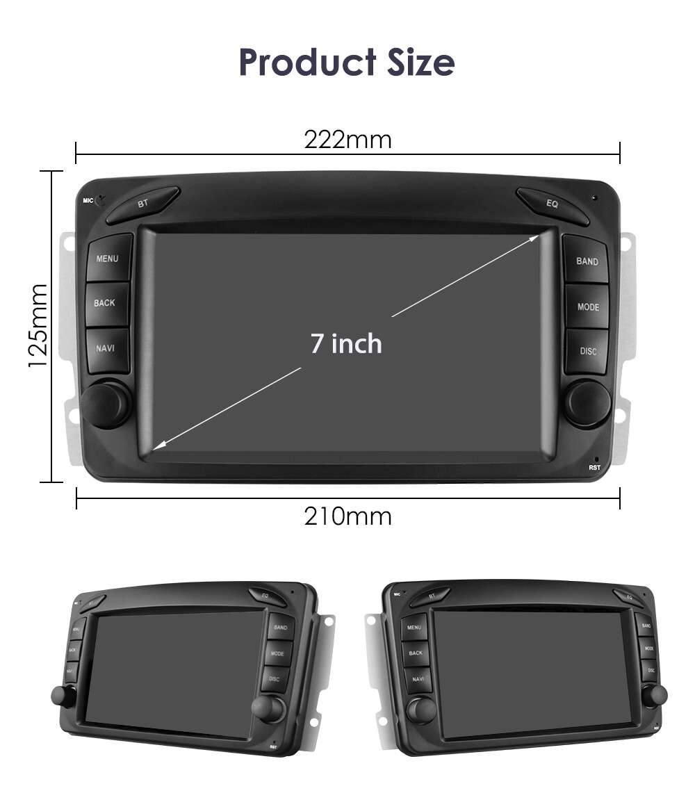 8Core 7"Android 13 Car Stereo CarPlay for Benz C/CLK/G Class W203 W209 W463 Vito