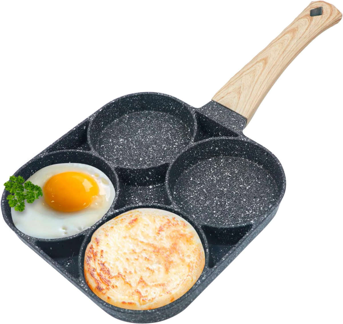 4-Cup Egg Pan Non-stick Frying Pan Pancake Pan Skillet For Breakfast Fried Egg