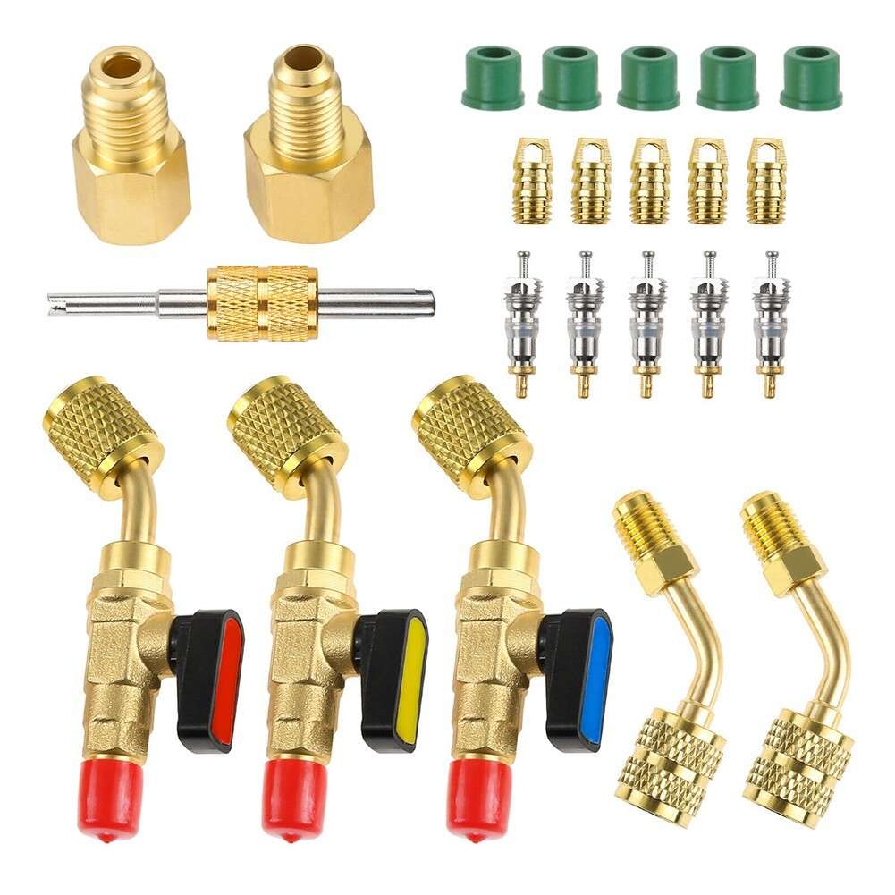 Upgrade Your AC HVAC With Angled Ball Valve Adapter Fitting For R410A R134A R22