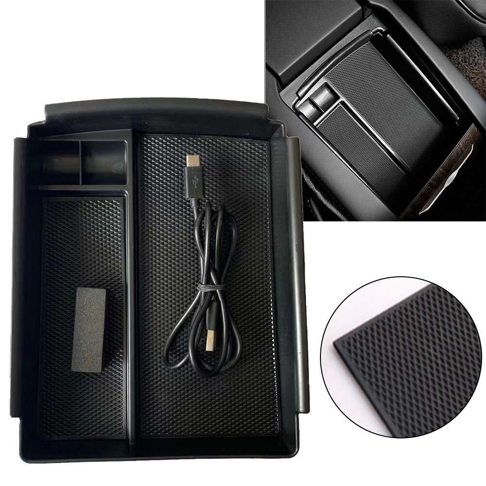 Console Armrest Storage Box Phone Wireless Charger For Tesla Model X S 2016-2020