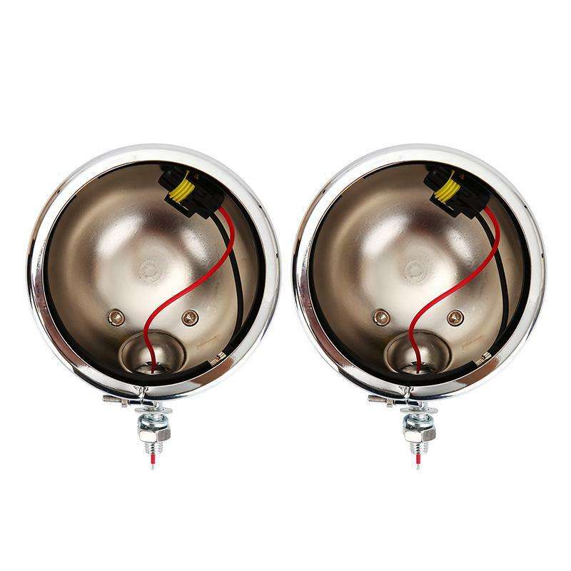 4-1/2 Inch 4.5'' Chrome LED Passing Light Housing Motorcycle Front Fog Lamp