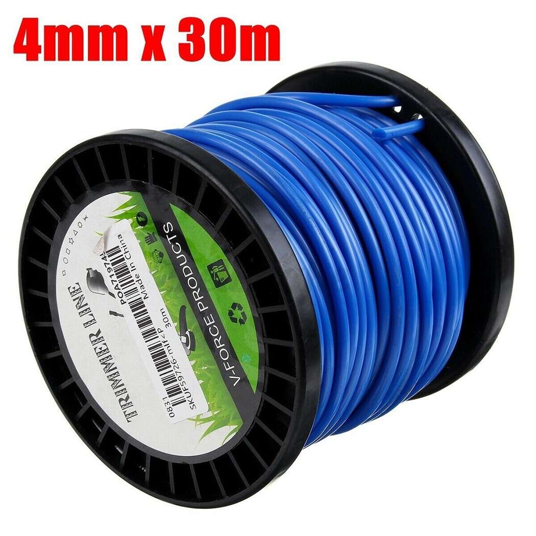 4mm X 30m Heavy Duty Nylon Round Strimmer Trimmer Line Brushcutter Cord-Wire