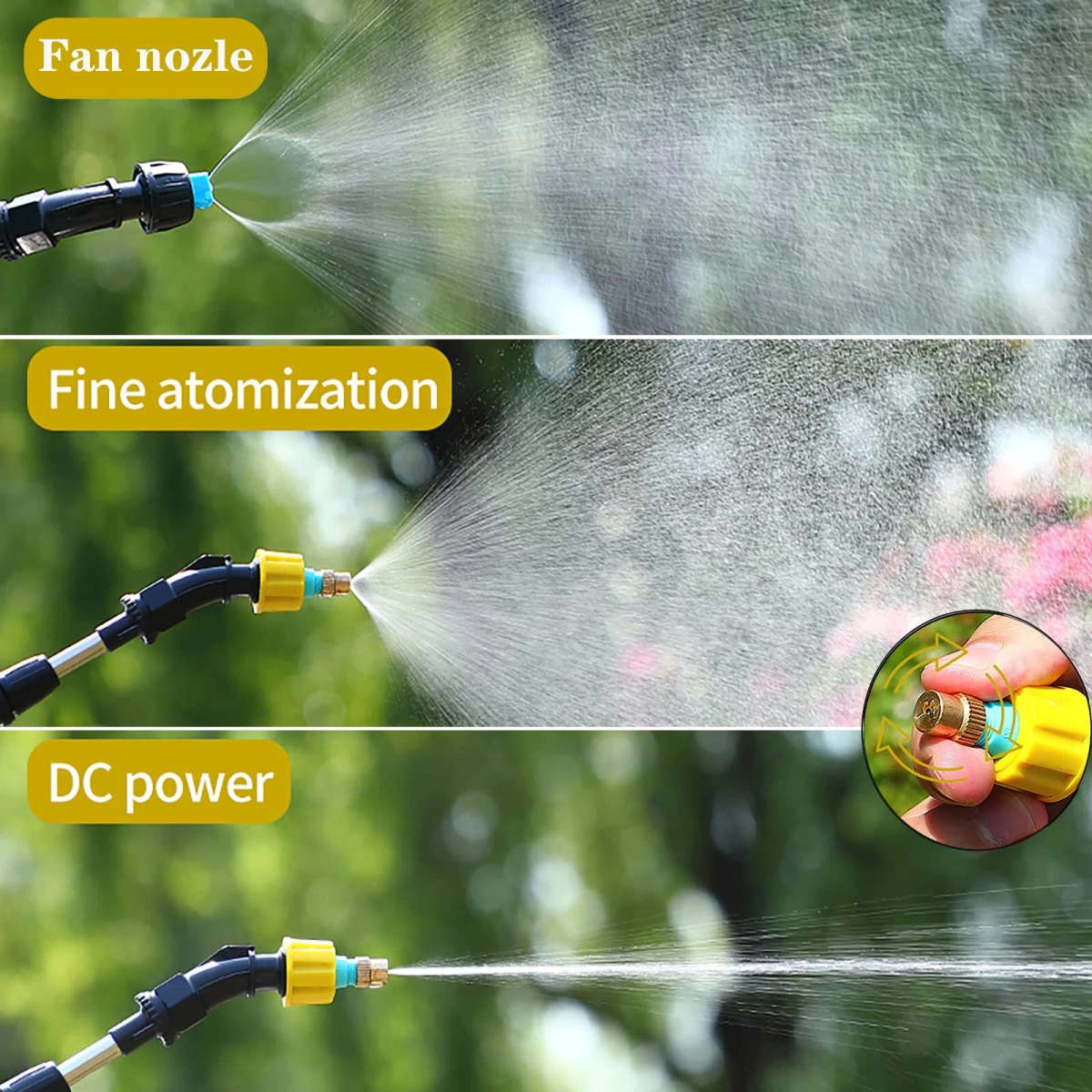 5L portable electric garden spray with retractable spray bar