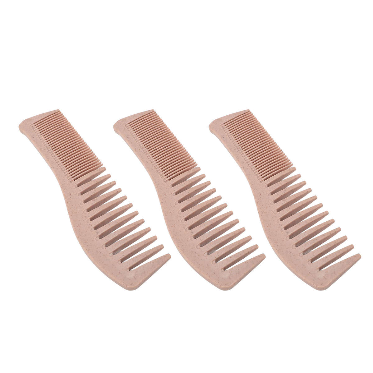 10pcs Wide Tooth Detangling Comb Ergonomic Portable Wheat Straw Small Hair D CHW