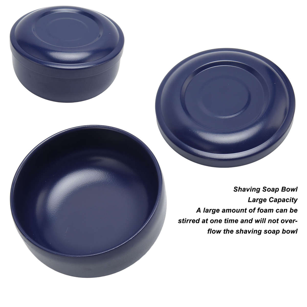 Men Shaving Bowl Dark Blue Wide Mouth Easy To Lather Large Capacity Sha CHW