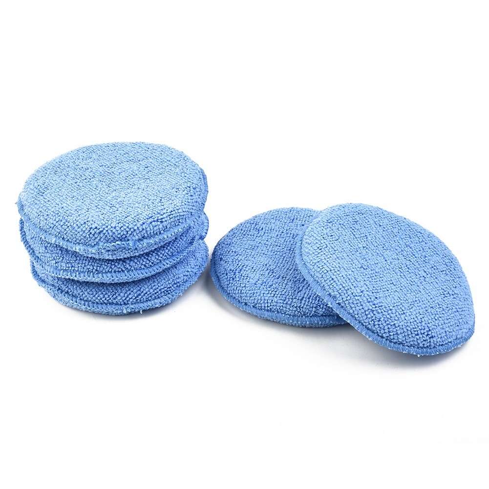 5 Wax Microfiber Applicator Car Sponge Pad Polishing Pads Soft Care Auto