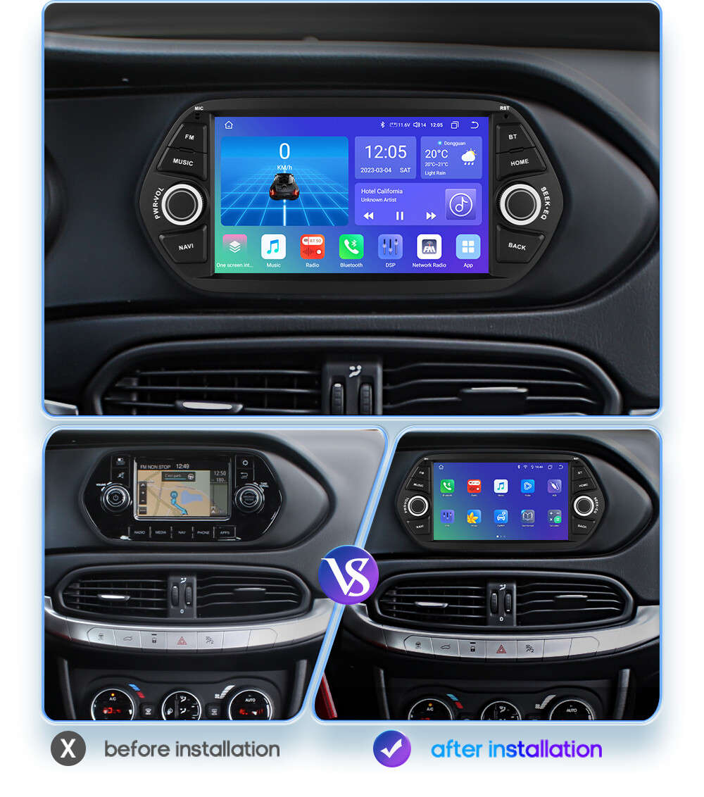2+32GB Android 12 Apple CarPlay Car Stereo GPS Head Unit For Fiat Tipo 2015-2017