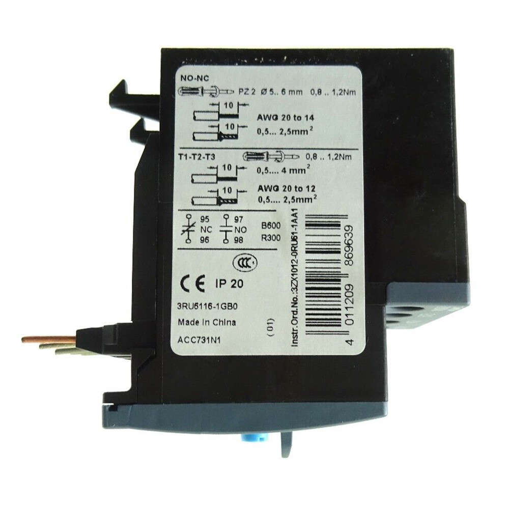 3RU6116-1GB0 For Siemens 4.5-6.3A Thermal Overload Relay