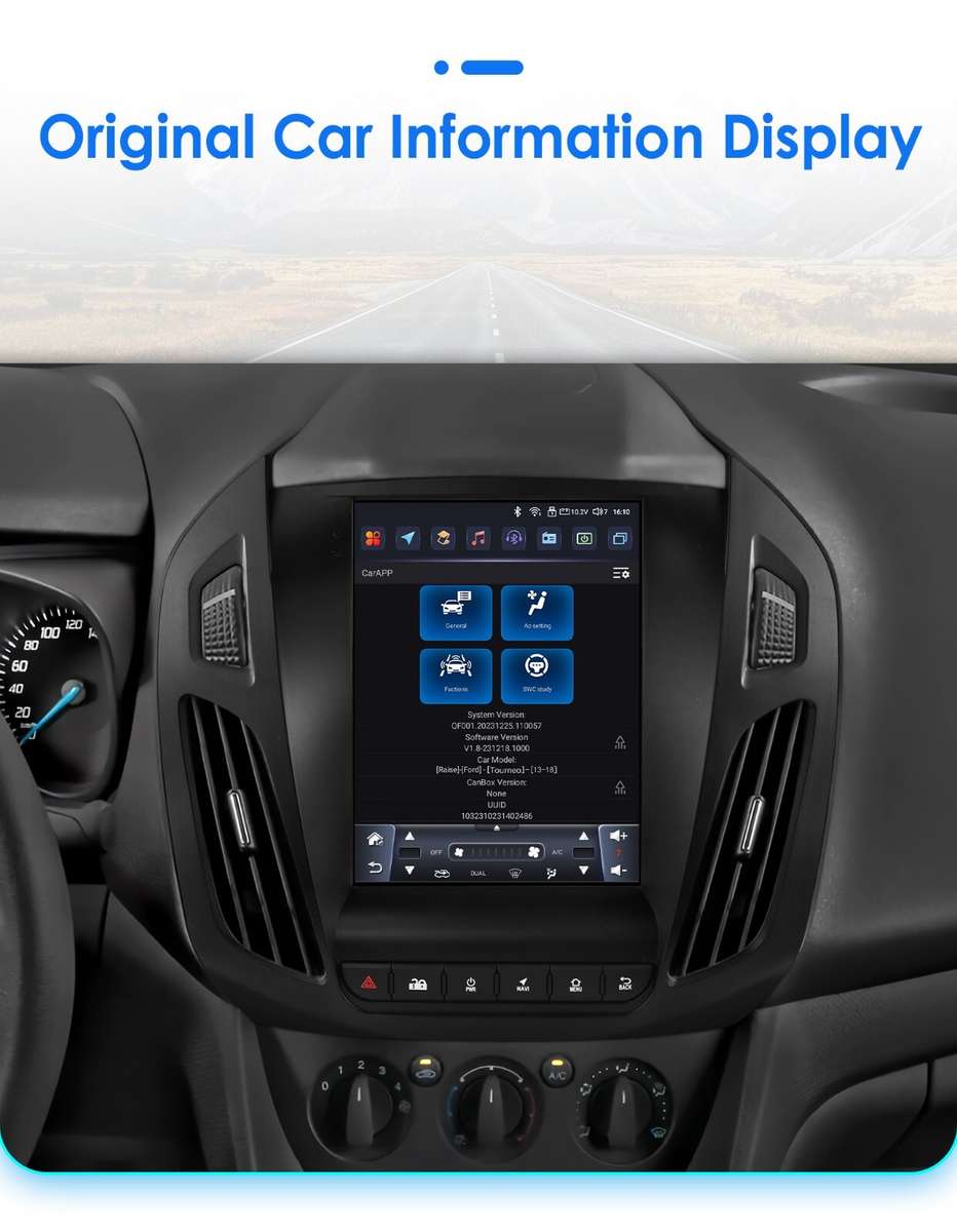 For Ford Tourneo Connect/Transit Connect 2013-2018 Carplay 9.7''GPS Stereo 8Core