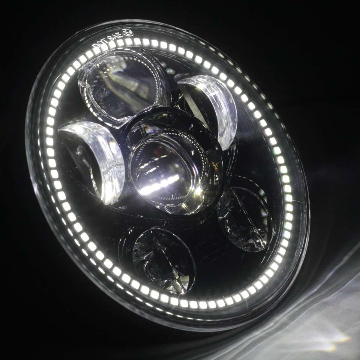 5 3/4inch LED Headlight with Halo DRL for Motorcycle Indian Scout 60 Bobber