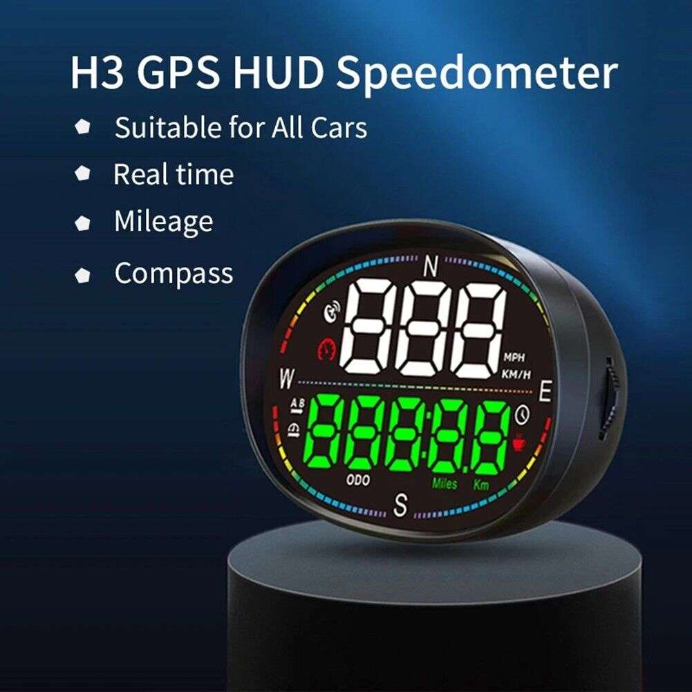 Portable GPS Speedometer Odometer Meter Sturdy Design Driving Times Display