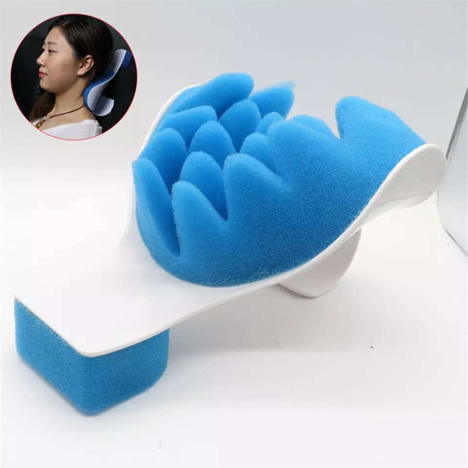 Stiff Neck and Shoulder Relaxer Pain Relief Spine Support Traction Pillow