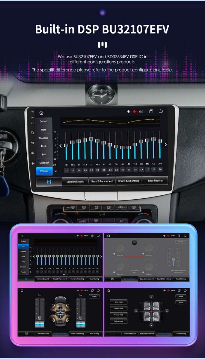 For 2010-2015 VW Passat B7 Android 12 10.1" Car Radio GPS Nav Stereo DSP CarPlay