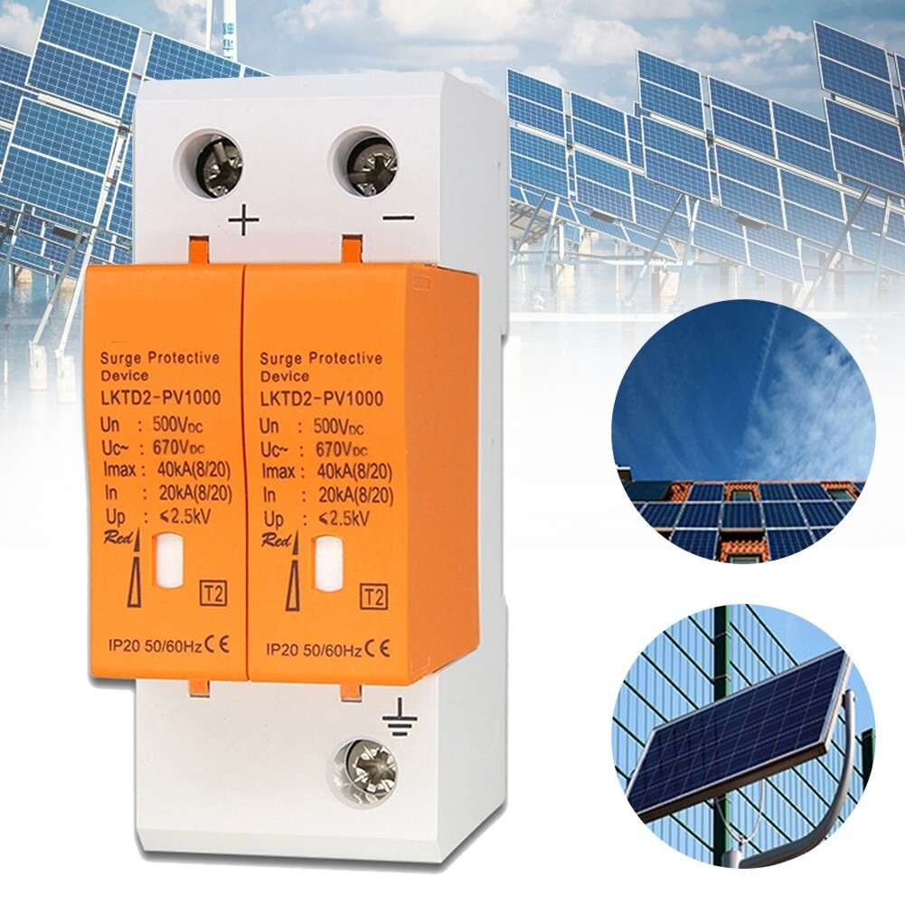 Effective Surge Protector For Solar Panels 2P DC500V 40KA DIN Rail Installation