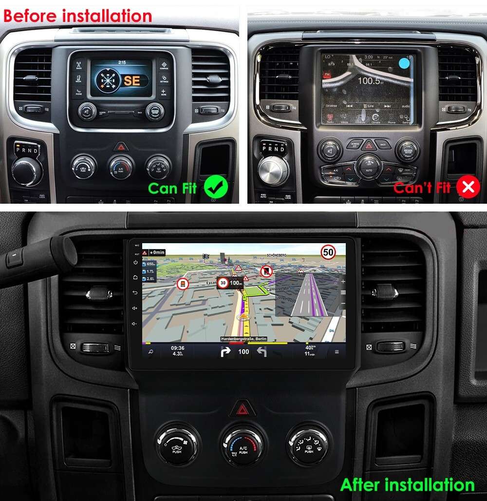 Car Stereo GPS For Dodge Ram 1500 2500 3500 2013-2018 Android 13.0 Radio Carplay