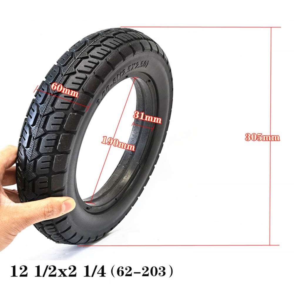 12 Inch Solid Tyre 12 1/2x2 1/4(62-203) For E-Bike Scooter 12.5x2.50 Tire .