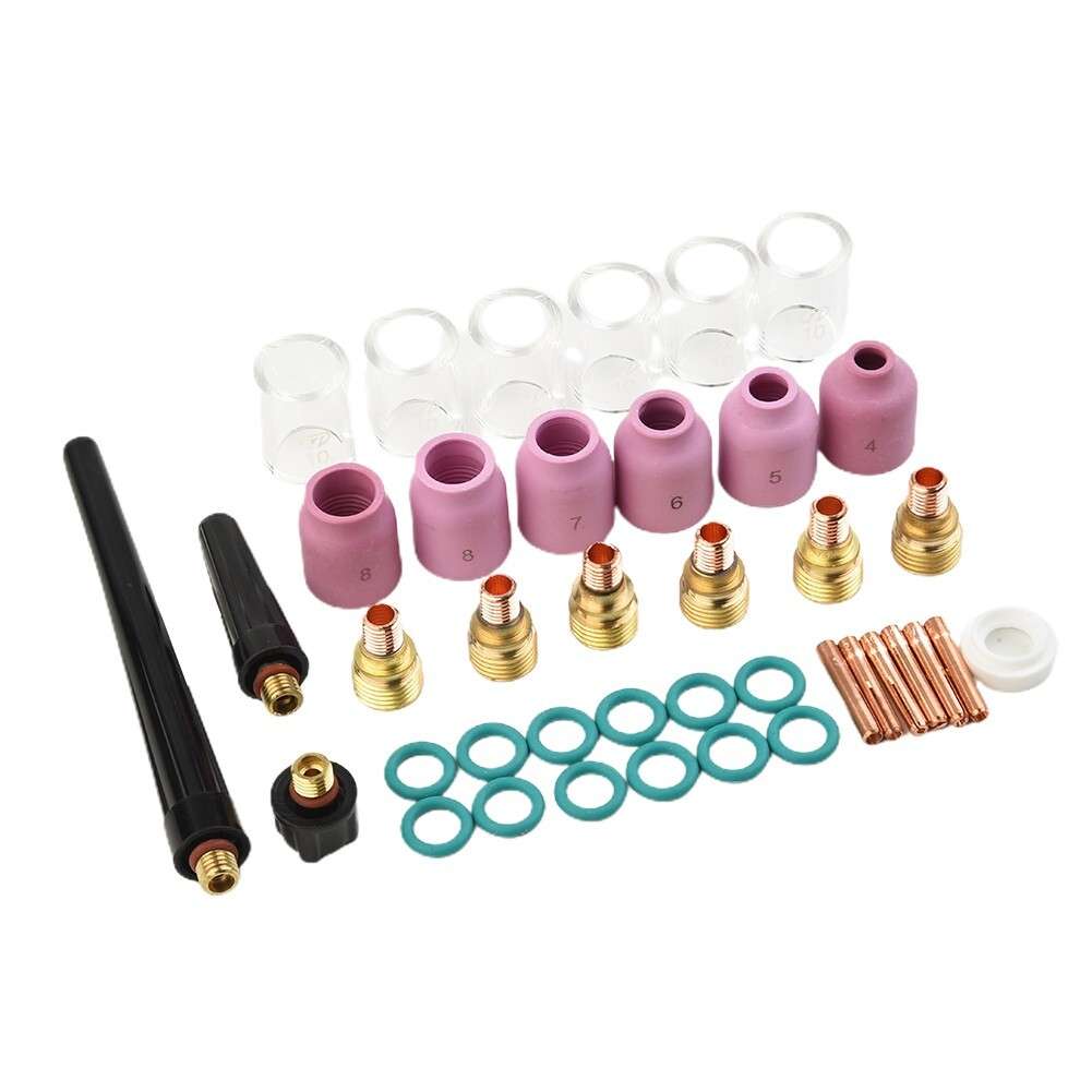 40x/set TIG Welding Torch Collet Gas Lens Glass Cup Kit For WP-9/20/25