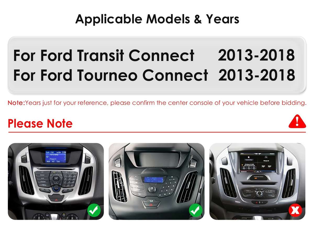 8Core For Ford Transit Connect 2014-2018 Car Radio Android13 GPS Navi Stereo DSP