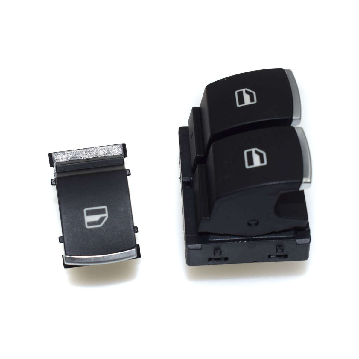2Pcs Chrome Electric Power Switch Window For VW Volkswagen Golf Rabbit GTI R32