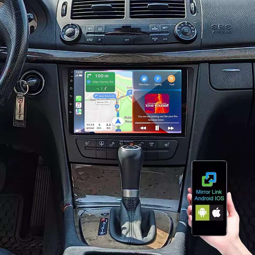 Android 13 Carplay Stereo Radio For Mercedes Benz CLS E-Class W211 GPS Navi WiFi