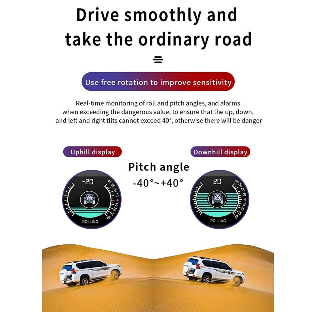 Brand New Inclinometer City Driving Mode Guage Indicator Off-road Mode